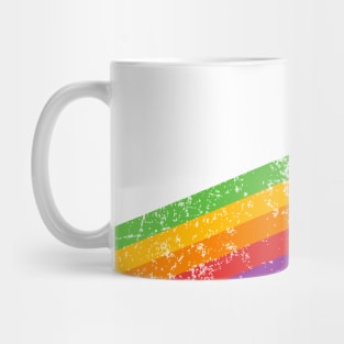 Vintage Retro Bitcoin Rainbow Mug